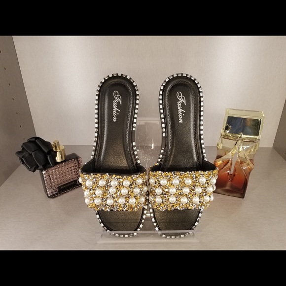 Shoes - NWOT, Bead Studded Sandals, Instagram favorite